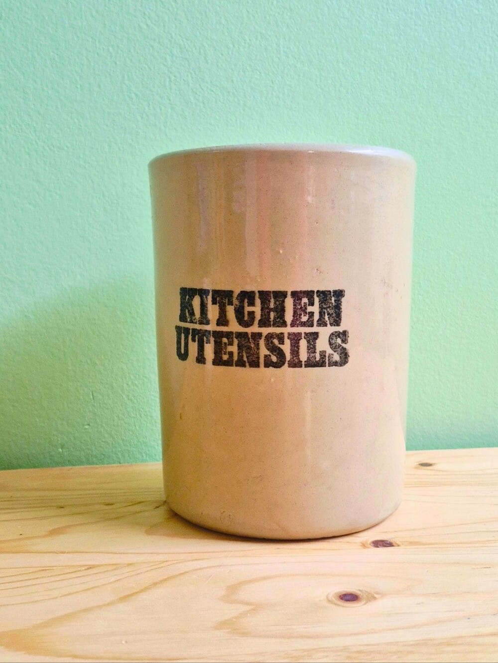 Vintage Pearsons of Chesterfield Stoneware Utensil Crock